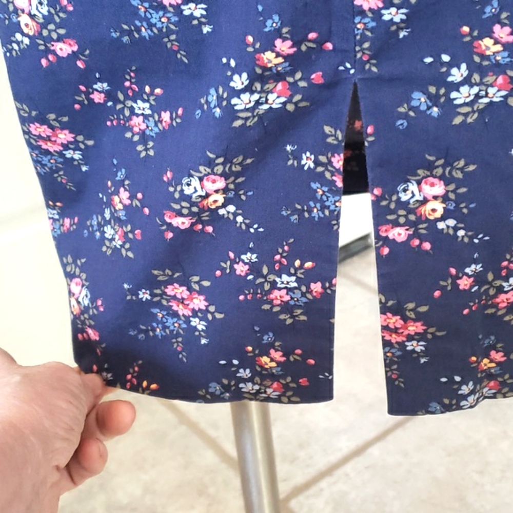 Vintage 90s Ralph Lauren Tartan Label Floral Halter Dress Navy Cotton • Size 8 - Picture 10 of 16